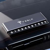 Car Temporary Parking Numbers Plate Aluminium Alloy Slide Adjustable Stickers For Tesla Model 3 Model X model Y Auto Accessories pilka