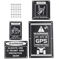 ATV 4PCS Fender Warning Tag Plates Badges Decals Stickers For Yamaha Raptor 700 13-22 700R 16-22 YFZ450R 14-20 YFZ450 Quad Parts juoda