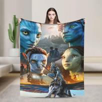 Avatars The Way Of Water Movie Blanket Adults  Flannel Bedding Throws For Sofa Home Warm Quality Bedspread Gift 75x90cm