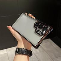 Applicable to Samsung S26Ultra mobile phone case A56 with lens film electroplated four-corner airbag all-inclusive anti-drop TPU soft case S25Ultra juoda
