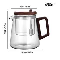 Heat Resistant Glass Teapot One-click filtering Tea Pot Tea Water Separation Filter Tea Maker Coffee Pot Home Teaware Set skaidri