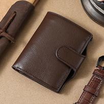 Men RFID Blocking Wallet Leather Slim Bifold Wallet Pop Up Credit Card Holder Minimalist Cash Wallet