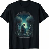 Jesus Riding Dinosaur UFO Alien Cross Religious Retro God T-Shirt S įvairiaspalvis