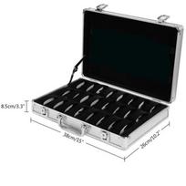24/32Grid Aluminum Watch Box Aluminum Alloy Watch Display Case  Trade Briefcase 24 grids