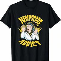 Vintage Jumpscare Addict Horror Movie Jump Scare T-Shirt S įvairiaspalvis