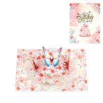 Cute 3D Pop-Up Cards Foldable with Envelope Birthday Cards Elegant Handmade Gifts Card Surprise Gift balta