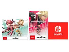 amiibo Double Set amiibo Shulk Smash Switch logo design microfiber cloth [Homura/Hikari] + (Super Bros. series) (Nintendo included)