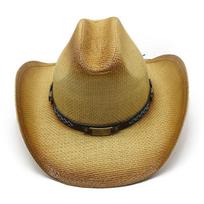 Direct Supply Straw Cowboy Hats for Men and Women M（56-58cm） chaki