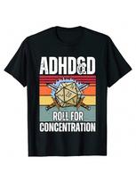 Concentration Funny Gamer Dungeons DM RPG Dice Dragon T Shirts Summer Streetwear Gifts T-Shirt Womes S įvairiaspalvis