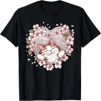 Cottagecore Embroidery Frogs Butterfly And Lotus Flowers T-Shirt S įvairiaspalvis