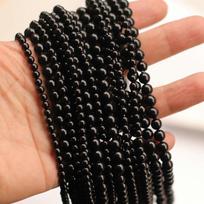 Black Agate Shell Pearl Beads 4-6mm for DIY Jewelry Making 4mm Strand