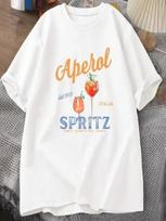 Aperol Spritz T-Shirt Aperol Graphic Italian Style T Shirt Italy Summer Graphic Tee Breathable Casual Comfortable Printed Top S įvairiaspalvis