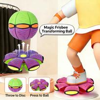 Deformable Flying Saucer Ball Magic Vent Toy for Kids Outdoor & Indoor Parent-Child Foot Pressure Relief Stress Decompression Gift mėlyna
