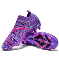 Men Soccer Shoes Long Spikes Soccer Cleats Indoor Sports Shoes Professional Football Boots Drop Shipping Unisex Breathable Soft 35