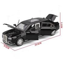 1/24 Aurus Senat Lydinio Klasikinis Limuzinas Luxy Automobilio Modelis Metaliniai Liejiniai Kulkaizdžiai Transporto Priemonės Modelis Garsas ir Šviesa Vaikų Žaislai Dovana juoda