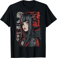 Japoniškas gatvės stilius Cyberpunk Y2K Techwear Retro Manga Anime marškinėliai L