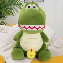 Miela miela juokinga viščiuko dinozauro lėlė lėlė pliušinis žaislas vaikiška lėlė gimtadienio dovana pagalvėlė miela 35cm【0.4kg】 žalia