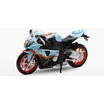 1/12 BMW S1000 RR Gulf Oil Edition Super Motorcycle Diecast Model Car Metal Alloy Ornament Collection & Hobby Birthday Gifts Boy mėlyna