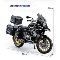 1/10 BWM R1250GS Adventure Aliuminio Liejinio Motociklo Modelis Transporto Priemonės Kolekcija Garsas ir Šviesa Visureigis Automobilis Žaislai Automobilis juoda