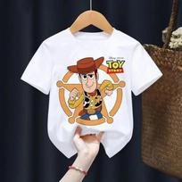 Vasarinis Žaislų istorija Vaikų marškinėliai Vudis Bazas Šviesmetis Drabužiai Kawaii Trumpomis rankovėmis Anime Animacinis filmas Vaikams Berniukams Mergaitėms Laisvalaikio T marškinėliai Viršus 110