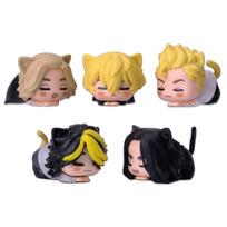 6Pcs/1Set Anime Tokyo Avengers Q Version Napping Caty Manjiro Sano Model Baji Keisuke Toys Lying Down Set Ornament Car Doll No box yellow