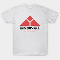 Men Black Print T-shirt Skynet No-Cut Transfer Paper Print Cotton Tshirt 4XL balta
