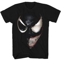 Marvel Venom veidas Juoda 100% medvilnės marškinėliai Vyriški Topas Naujas 4XL gray