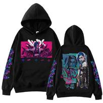Anime Jinx Arcane Hoodie Harajuku Hip Hop Pullover Tops Popular Music Sweatshirt Fans Gift S