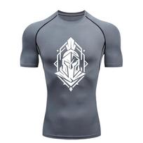 Spartan Helmet  Men's Sports T - Shirt Training Fitness Compression Rashguard Tops Short Sleeve T - Shirt S
