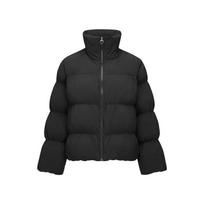 Skechers Basic Sports Series Warm Comfortable Durable Casual Cotton Jacket Women Jacket Carbon-Black P424W069-0018 L