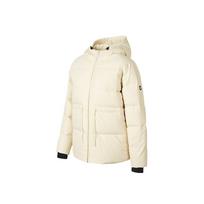 Skechers Basic Sports Series Warm Windproof Cold Resistant Comfortable Hooded Puffer Jacket Women outerwear Pearl-White P423W127-02EP XXL