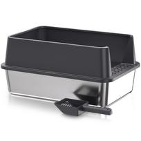 Stainless Steel Cat Litter Box S-XXXL: Enclosed, Splash-Proof, Top-Entry Design Small: 43*33*26CM