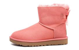 UGG Mini Bailey Bow Ii Fleece Lined Pink Women's 1016501-LNT 36