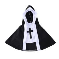 Pet Dog Cat Nun Costume Halloween Clothes For Small Big Dogs Cats Christ Cross Dress Up Funny Puppy Cloak Outfits Party Apparel (as the picture,XS)