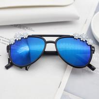 Fashion Square Frame Children Sunglasses Lovely Stylish Shades for Toddler Kids Outdoor Travel Daily Wear mėlyna