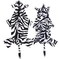 Pet Dog Jacket Halloween Cosplay Costumes Funny Winter Black White Zebra Leopard Shaped 4 Leg Clothes Dog Cat Pet Supply (as the picture,XS)