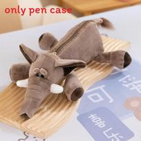 Large Capacity Soft Plush Giraffe Frog And Tiger Pencil Organizer With Multiuse Storage For Kids And Teens Elephant