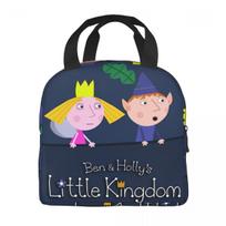 Ben And Hollys Cartoon Merch Insulated Lunch Bag For Picnic Food Storage Bag Reusable Cooler Thermal Lunch Boxes Option 1 smėlis