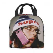 B-Billie-Girl E-eilish American Singer Insulated Lunch Bags Storage Food Box Leakproof Cooler Thermal Bento Box For Travel Option 1