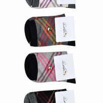 Arnold Palmer Ladies' Diagonal Check Mid-Length Socks Roll-up Socks Women's White Socks Women's Socks 24cm Random Shipping (5 Pairs)