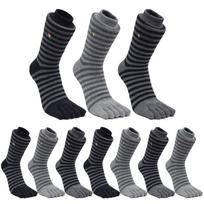 Arnold Palmer 10 Pairs Double Cushion Men's Toe Socks Ringle Long BA005 Random Colors [Even] BA005_Long-legged 10 Pairs