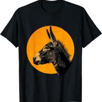 Donkey Lover Wildlife Motif Donkey Animal Graphic T-Shirt(2) S įvairiaspalvis