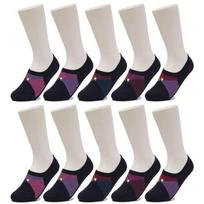 Arnold Palmer 10 Pairs Non-Slip Minimizing Slip-Off Women's Cotton Socks 3D Diamond SL003 SL003_10 pairs