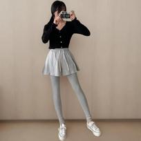 Women's Casual Spandex Flare Layered Leggings Melange/FREE