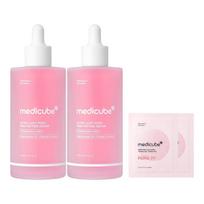 Medicube Ultra Light PDRN Pink Peptide Ampoule, Radiance & Elasticity Boosting Serum, 110ml (2-Pack + 4 Bonus Gel Pads)