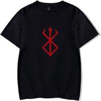 ACBANANA Berserk Manga Tshirt unisexs, Japanese Anime Skull Knight T-Shirt, Anime Cosplay Costume Round Neck Short Sleeve Unisex S įvairiaspalvis