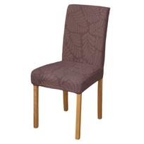 Durable Elastic Stretch Dining Chair Cover Spandex Waterproof Chair Cushion Cover Jacquard Solid Color Seat Covers Home Dining kava