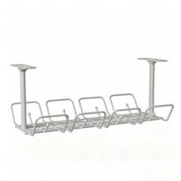 Under Desk Cable Management Tray Organizer Plastic Computer Monitor Power Strip Cord Holder Multi Purpose šviesiai pilka spalva