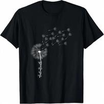 Dandelion Graphic Just Breathe Letter Print Inspirational T-Shirt S įvairiaspalvis