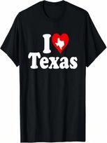 I LOVE HEART TEXAS TX STATE T-Shirt S įvairiaspalvis